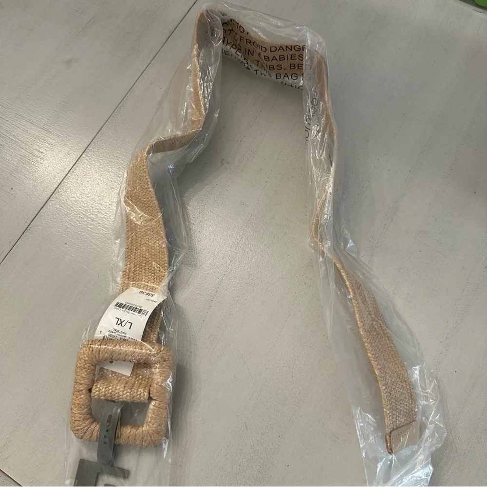 Style & Co. Women’s Natural Braided Adjustable Belt Size L/XL NWT